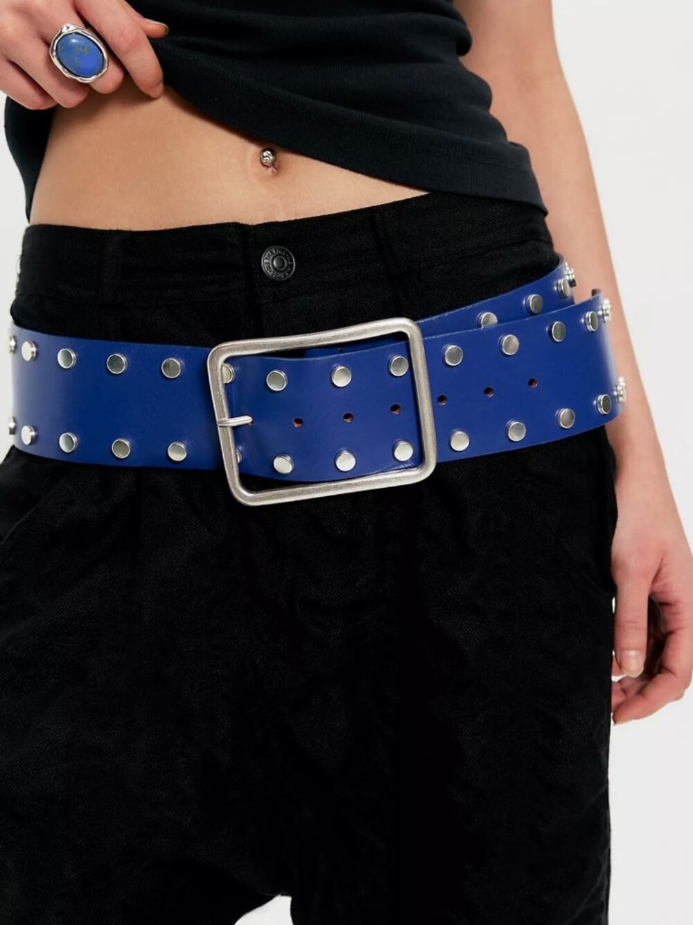 Brand New Free People Leather Hex Hip Belt - Medium/Large - NWT
